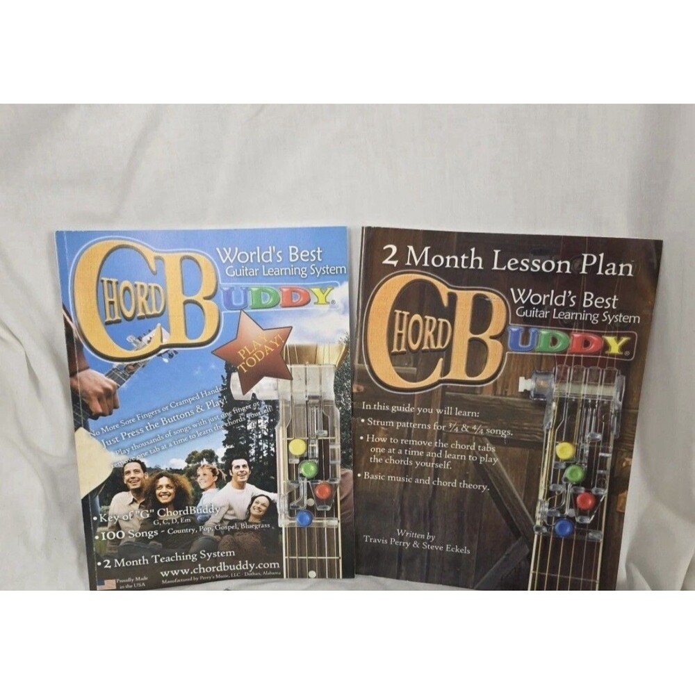 CHORD BUDDY Guitar Learning  System. Books & CD In Picture